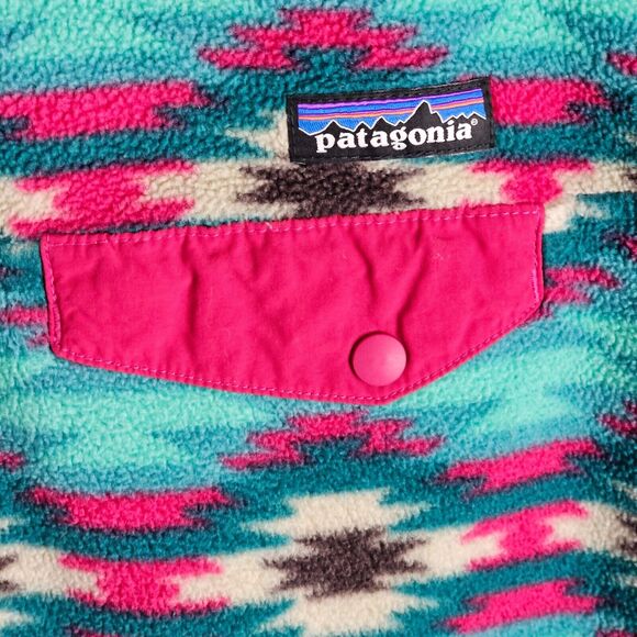 Patagonia Snap-T Southwestern Aztec Pattern Women's M Fleece Zip Jacket 25455 - Picture 3 of 10